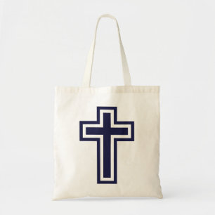 Bolsa Tote Cruz cristã azul variantes diferentes
