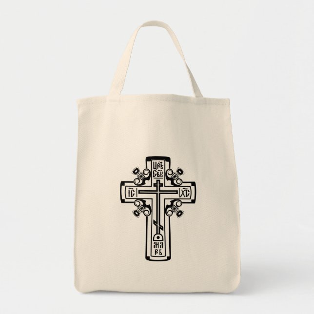 Bolsa Tote Cruz Cristã Ortodoxa (Frente)