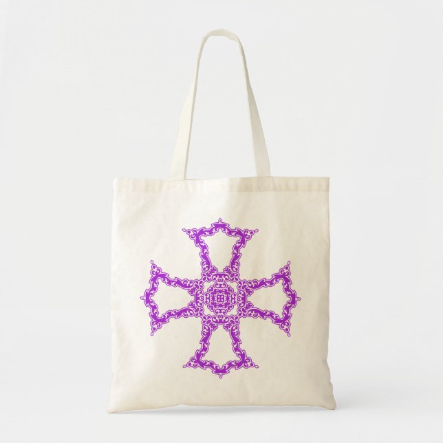 Bolsa Tote Cruz Cristã Rosa Arte Moderna e Estética (Frente)