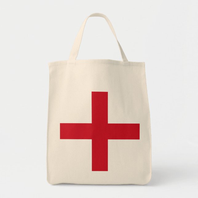 Bolsa Tote Cruz das Ruas George ~ Flag da Inglaterra (Frente)