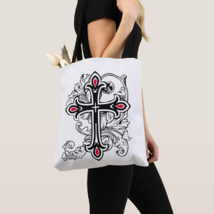 Bolsa Tote Cruz gótica