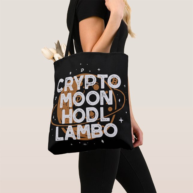 Bolsa Tote Crypto Lua HODL Lambo (Criador carregado)