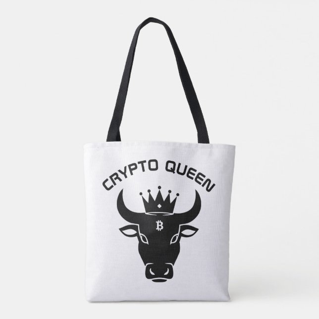 Bolsa Tote Crypto Queen Personalizado White (Verso)