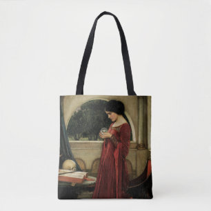 Bolsa Tote Crystal Ball por John William Waterhouse