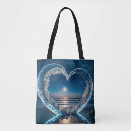 Bolsa Tote Crystal Heart debaixo das Estrelas