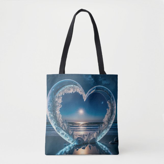 Bolsa Tote Crystal Heart debaixo das Estrelas (Frente)