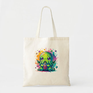 Bolsa Tote Cthulhu Kawaii Anime Alienígena Bubble Tea