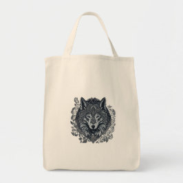 Bolsa Tote Cubismo Tribal Arte Lobo