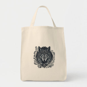 Bolsa Tote Cubismo Tribal Arte Lobo