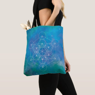 Bolsa Tote Cubo de Metatron Geometria Sagrada