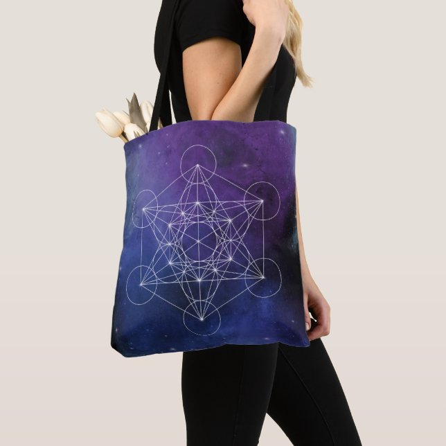 Bolsa Tote Cubo de Metatron Geometria Sagrada (Close Up)