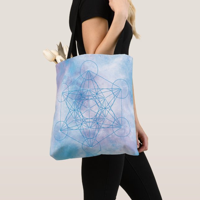 Bolsa Tote Cubo de Metatron Geometria Sagrada (Close Up)