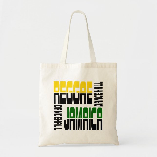 Bolsa Tote Cubo de salão de dança de Jamaica da reggae, 3 (Frente)