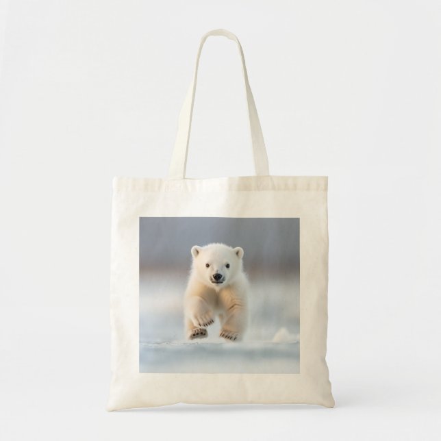 Bolsa Tote Cubo de Urso Polar do Alasca (Frente)