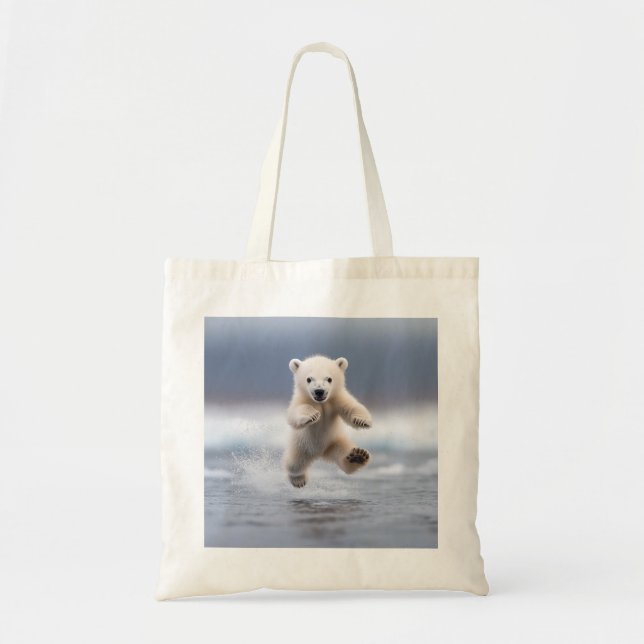 Bolsa Tote Cubo de Urso Polar do Alasca (Frente)