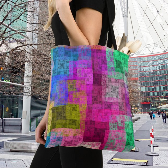 Bolsa Tote cubos abstrato (Criador carregado)