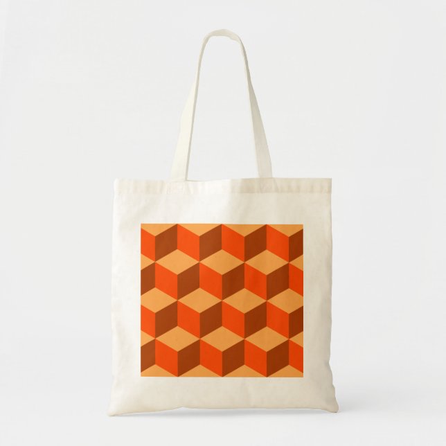 Bolsa Tote Cubos Laranja (Frente)