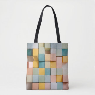 Bolsa Tote Cubos Neateriosamente Organizados com Paleta Minim