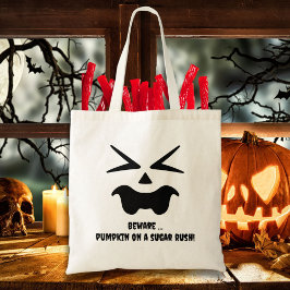 Bolsa Tote Cuidado… abóbora com excesso de açúcar! Jack O' La
