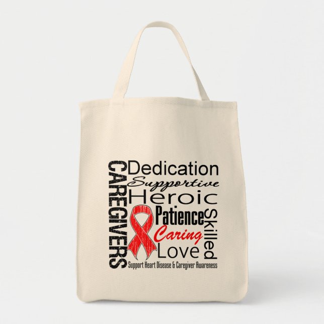Bolsa Tote Cuidadores de Doenças Cardíacas Colagem (Frente)