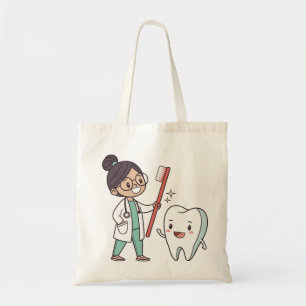 Bolsa Tote Cuidados dentários com dentes felizes