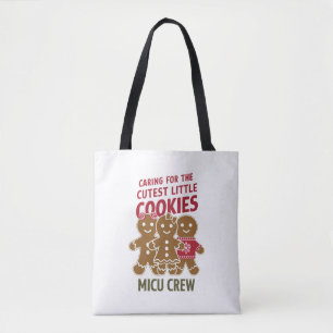 Bolsa Tote Cuidando dos Biscoitinhos Mais Fofos Enfermeira de