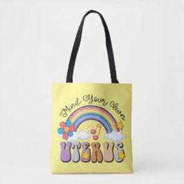 Bolsa Tote Cuide do seu útero Feminista Pro Choice Rainbow