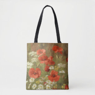 Bolsa Tote Cultivando Papoulas e Margaridas por Christensen