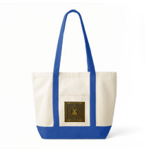Bolsa Tote Cultural de Luxo Igbo Ikenga Índigo e D