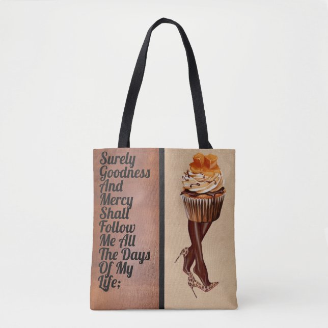 Bolsa Tote Cupcake de chocolate Lady-Salm 23:6d (Frente)