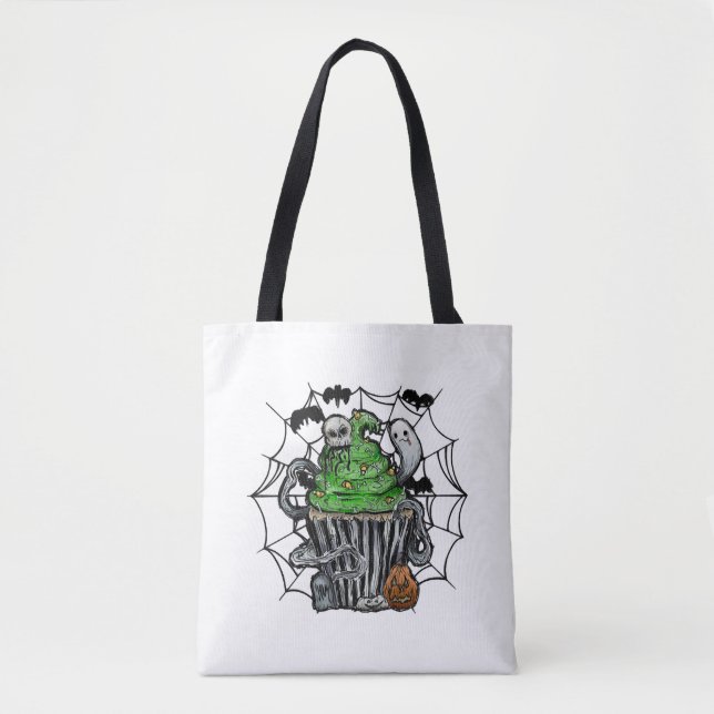 Bolsa Tote Cupcake de Halloween (Frente)