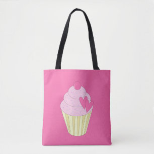 Bolsa Tote cupcake de morango ilusima