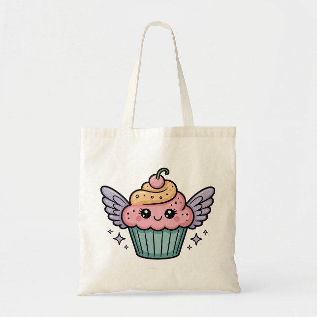 Bolsa Tote Cupcake Kawaii (Frente)