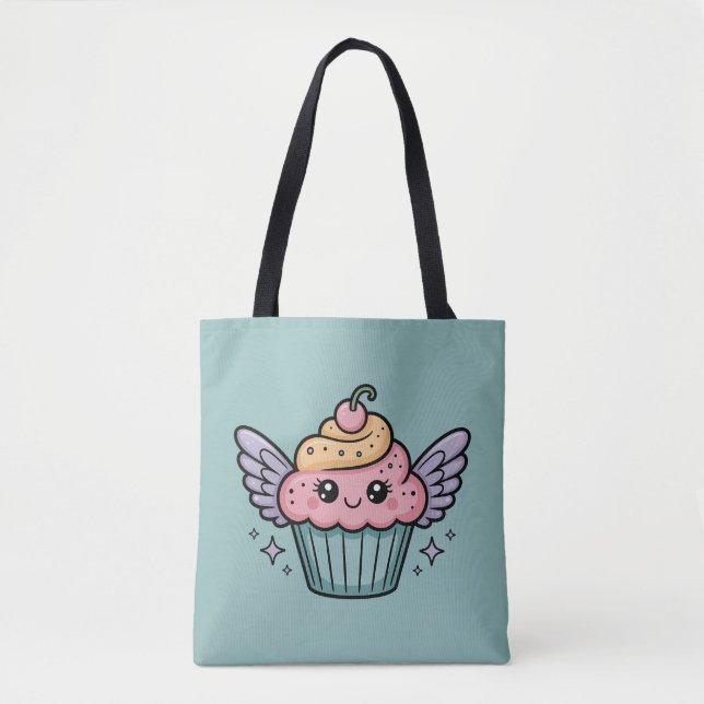 Bolsa Tote Cupcake Kawaii (Frente)