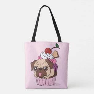 Bolsa Tote Cupcake Pug