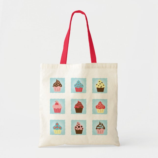 Bolsa Tote Cupcakes charmosos (Frente)