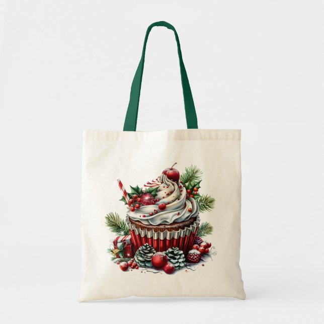 Bolsa Tote Cupcakes de hortelã-pimenta (Frente)
