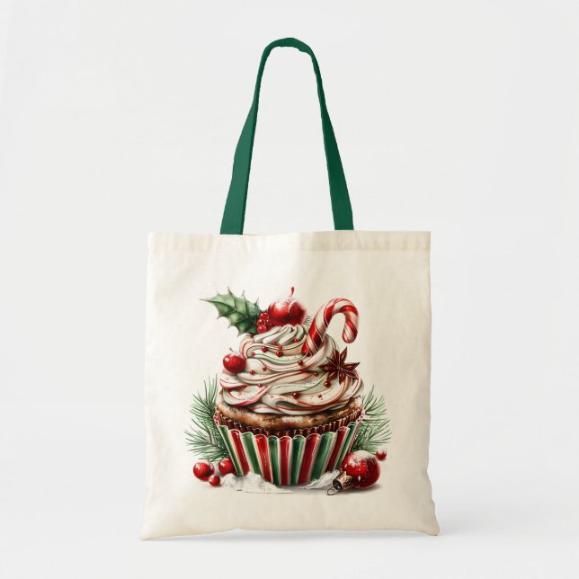 Bolsa Tote Cupcakes de hortelã-pimenta (Frente)
