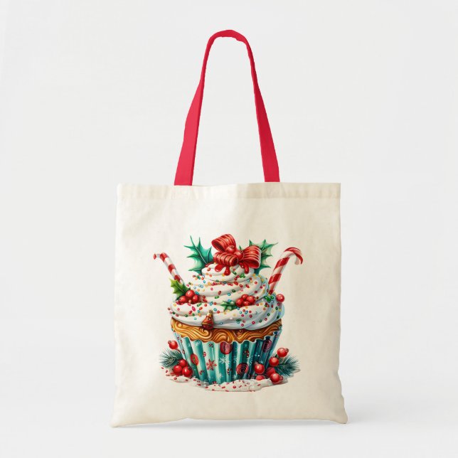 Bolsa Tote Cupcakes de hortelã-pimenta (Frente)