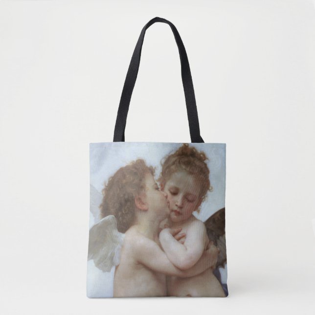 Bolsa Tote Cupid and Psyche as children - William Bouguereau (Frente)