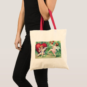 Bolsa Tote Cupídeos Retrorboladores Corações Namorados Da Vin