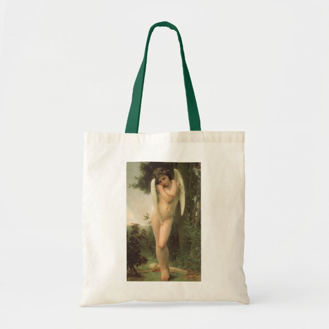 Bolsa Tote Cupido (Cupidon) Angel Portrait de Bouguereau (Frente)