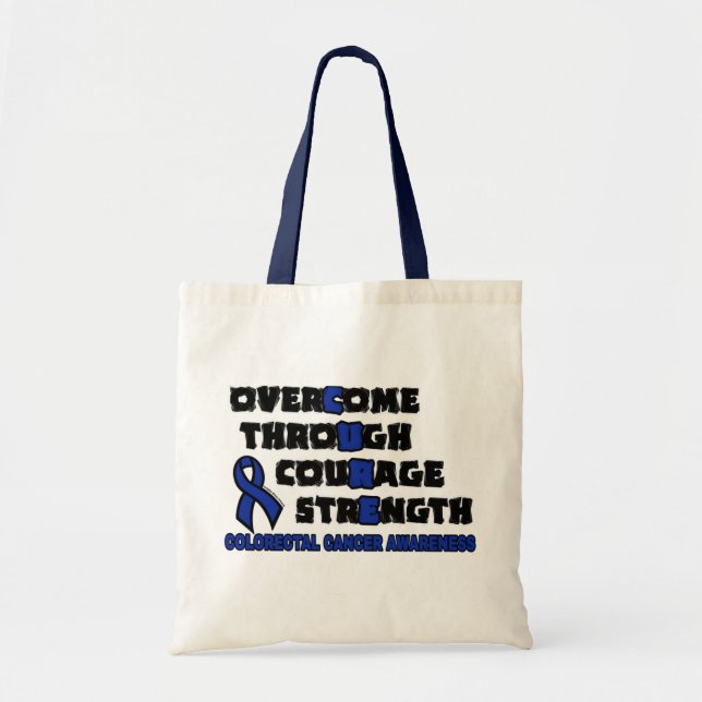 BOLSA TOTE CURE...CANCER COLORECTAL (Frente)