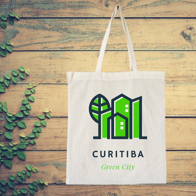 Bolsa Tote Curitiba Brasil Cidade Verde Sustentável Latino (Criador carregado)