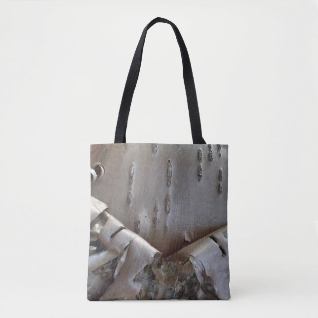 Bolsa Tote Curly Birch Bark Tree Rustic (Frente)