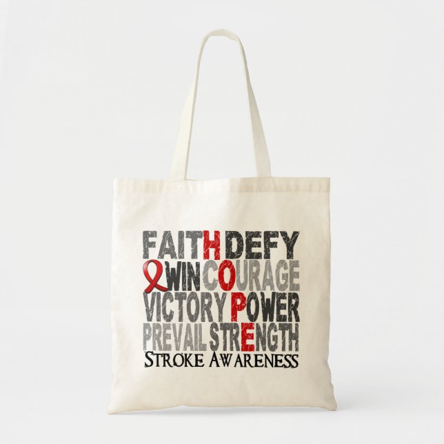 Bolsa Tote Curso da colagem da palavra da esperança (Frente)