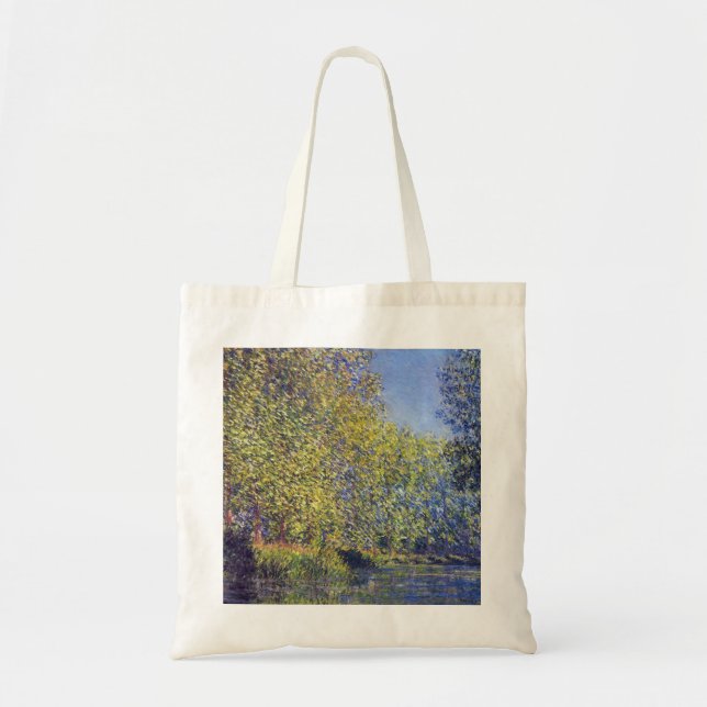 Bolsa Tote Curva no rio Epte perto de Giverny por Claude Mone (Frente)