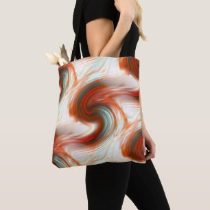 Bolsa Tote Curva S em textura bege de ostra e vermelha sombre