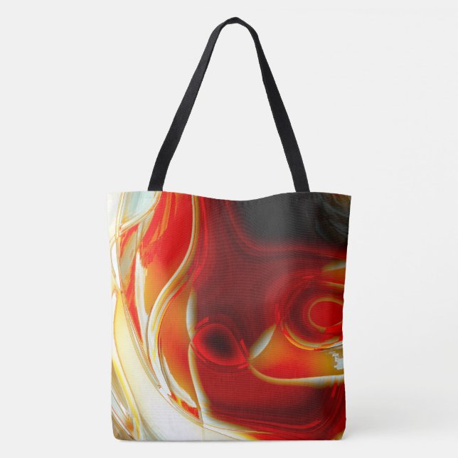 Bolsa Tote Curvas circulares cristalinas, em forma de vidro,  (Verso)