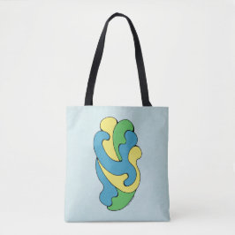 Bolsa Tote Curvas de Embrasão (Amarelo, Azul, Verde)